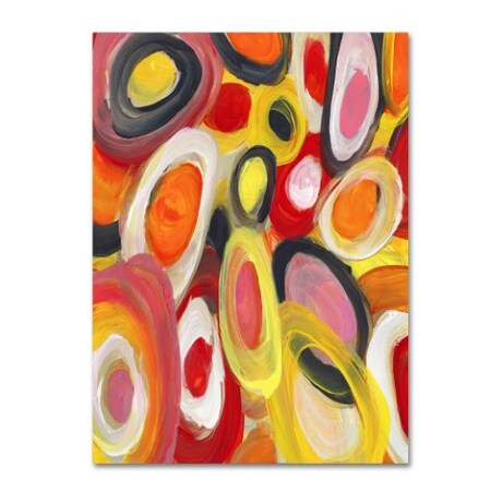 Trademark Fine Art Amy Vangsgard 'Colorful Abstract Circles 4' Canvas Art, 24x32 AV0198-C2432GG